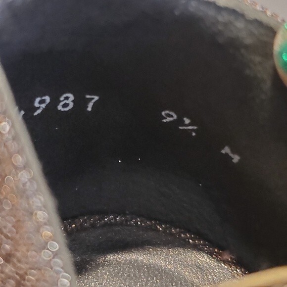 Stuart Weitzman Gillian Lace up Dorsay Point Toe Metallic Flat Pyrite 9.5 - Picture 10 of 11